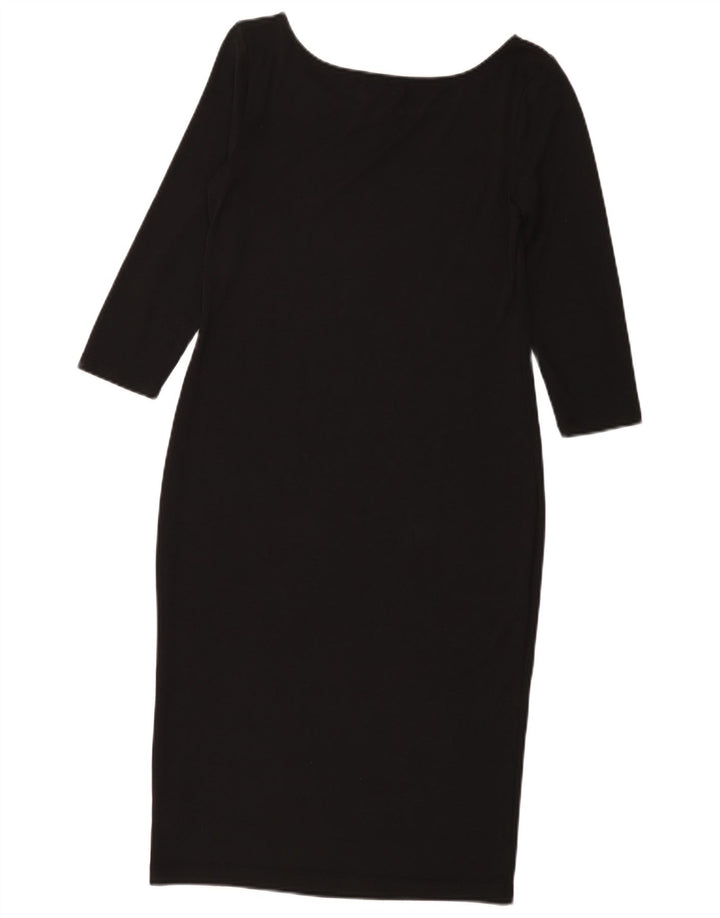 Gap Vestido tubo de manga 3/4 para mujer UK 10 Small Poliéster negro