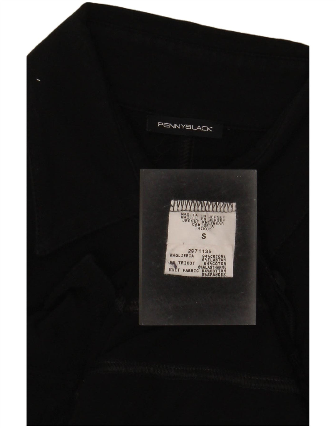 Penny Black Camisa para mujer UK 10 Small Black Cotton