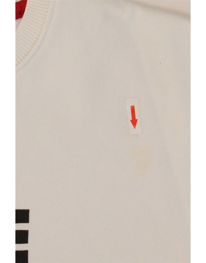 Alpha Industries Hombre Sudadera Gráfica Jersey Medio Algodón Blanco