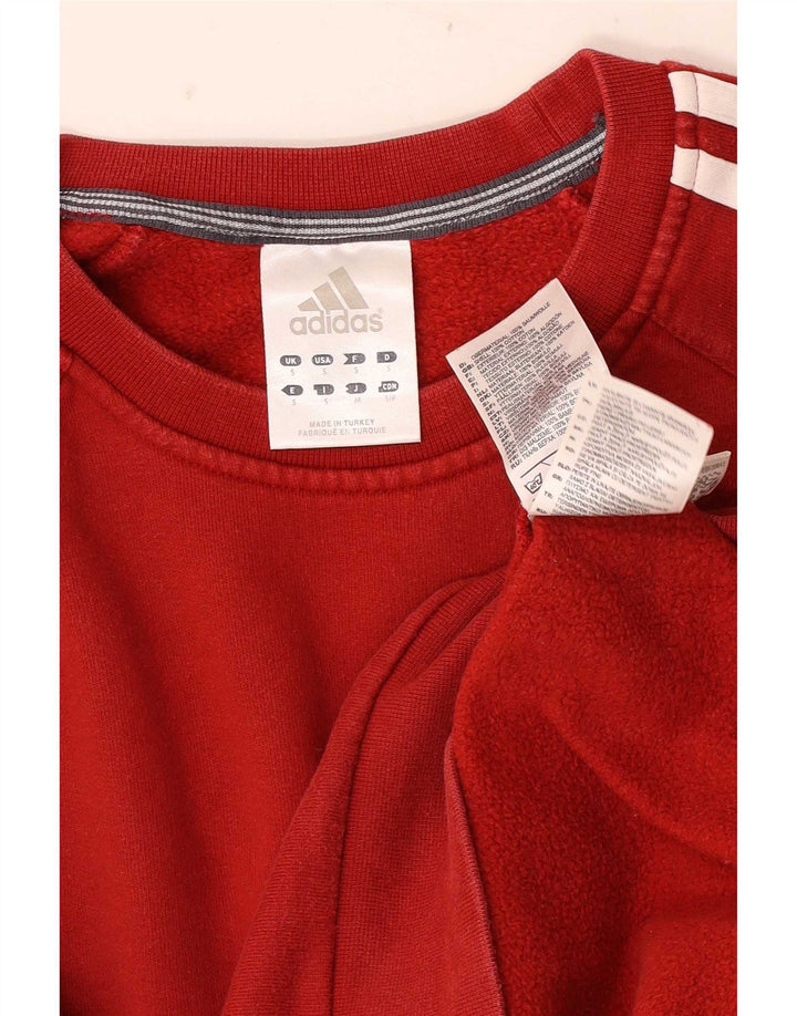Adidas Hombre Sudadera Jumper Small Rojo Colorblock Algodón