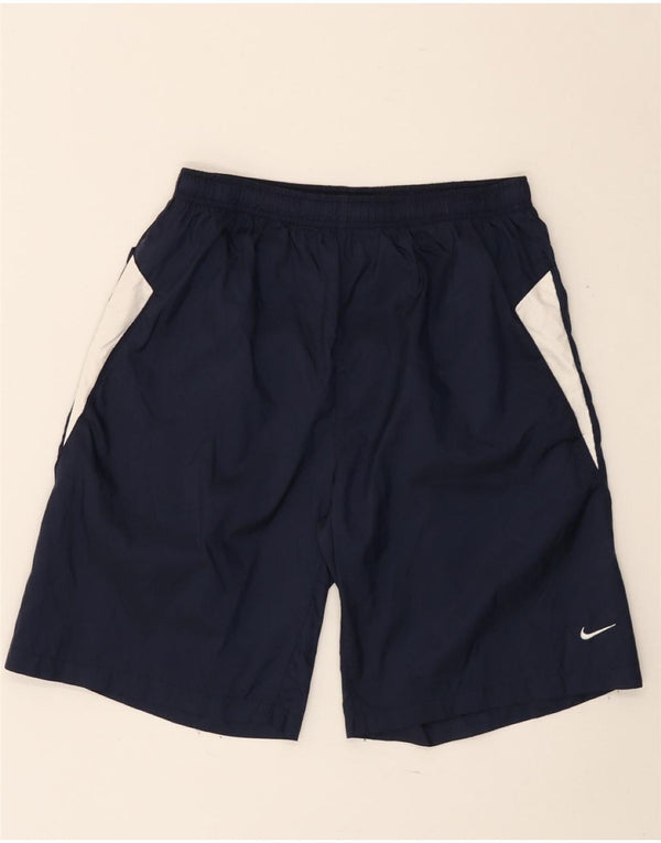 NIKE Pantalones cortos deportivos para niños 13-14 años XL Azul marino Colorblock Nylon