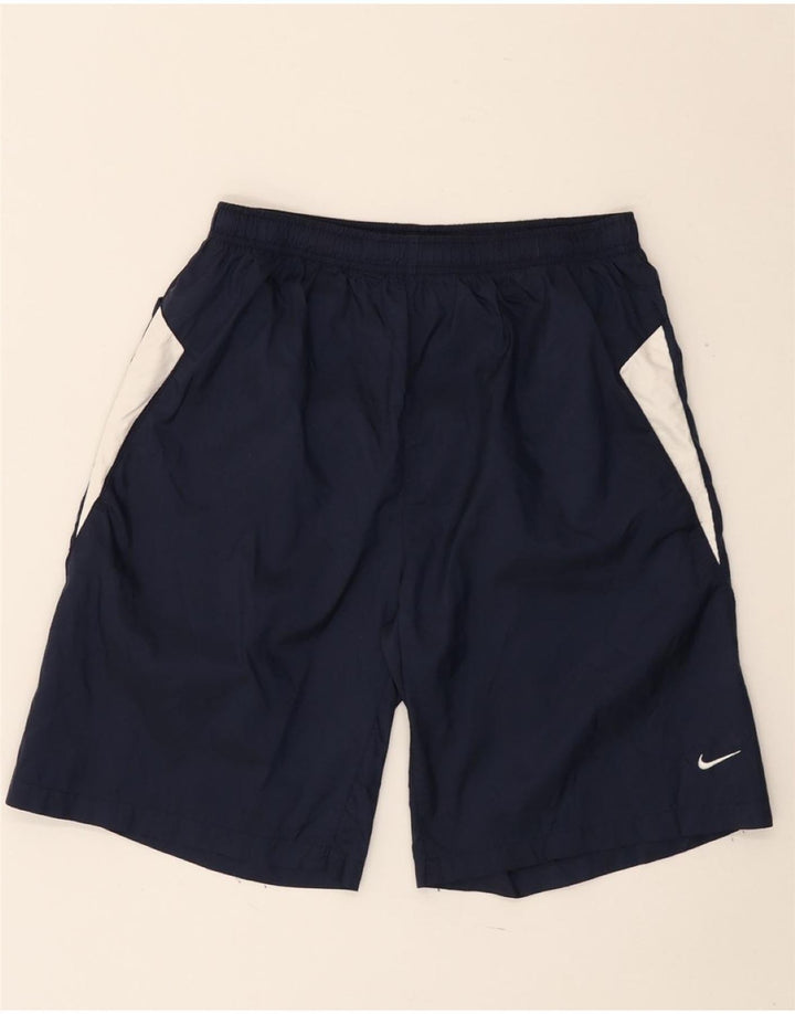 NIKE Pantalones cortos deportivos para niños 13-14 años XL Azul marino Colorblock Nylon
