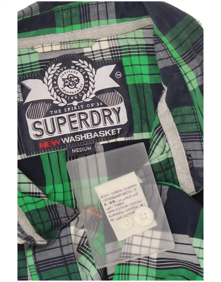 Camisa Superdry Hombre De Algodón A Cuadros Verde Medio