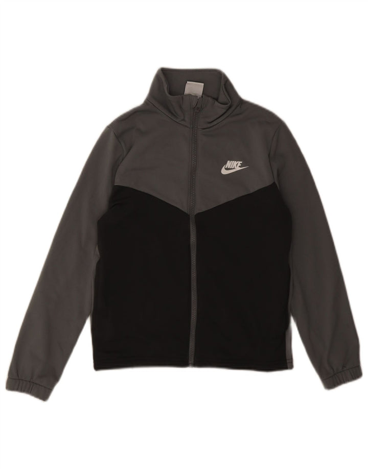 Nike - Chaqueta de chándal con gráfico para niños, 10-11 años, color gris medio