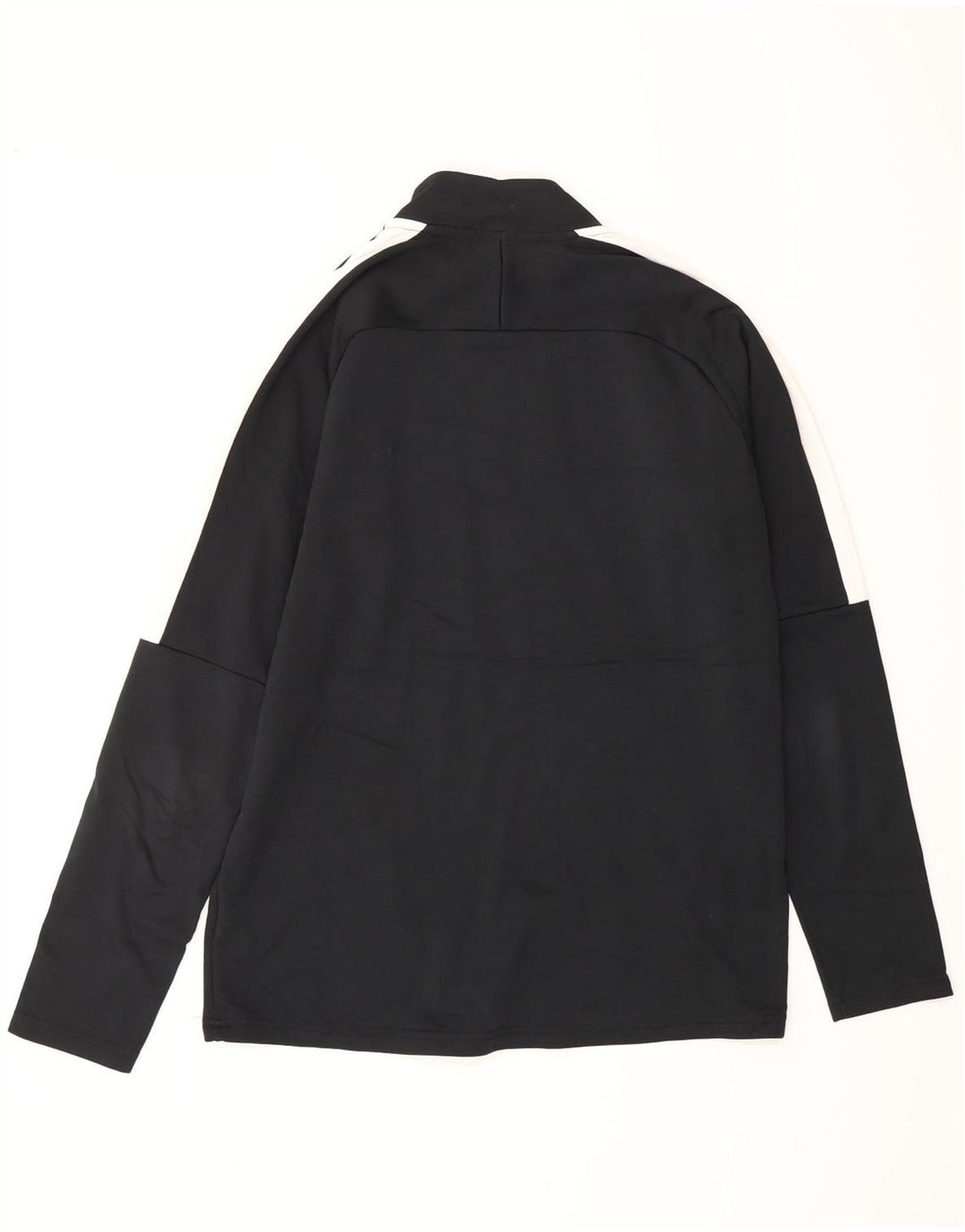 NIKE Hombre Dri Fit Zip Neck Pullover Chándal Top Mediano Negro Colorblock