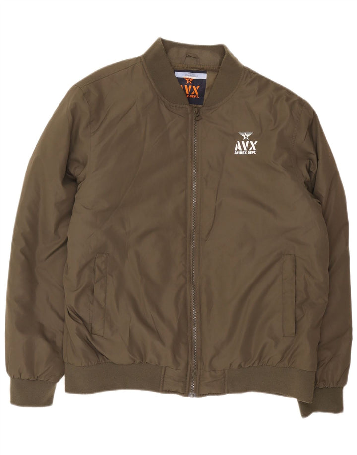 Avirex Chaqueta Bomber para Hombre UK 42 XL Caqui Poliéster