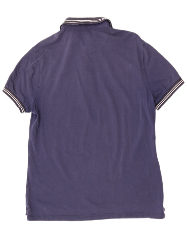 Massimo Dutti Polo Manga Corta Regular Fit Hombre Azul Marino Grande