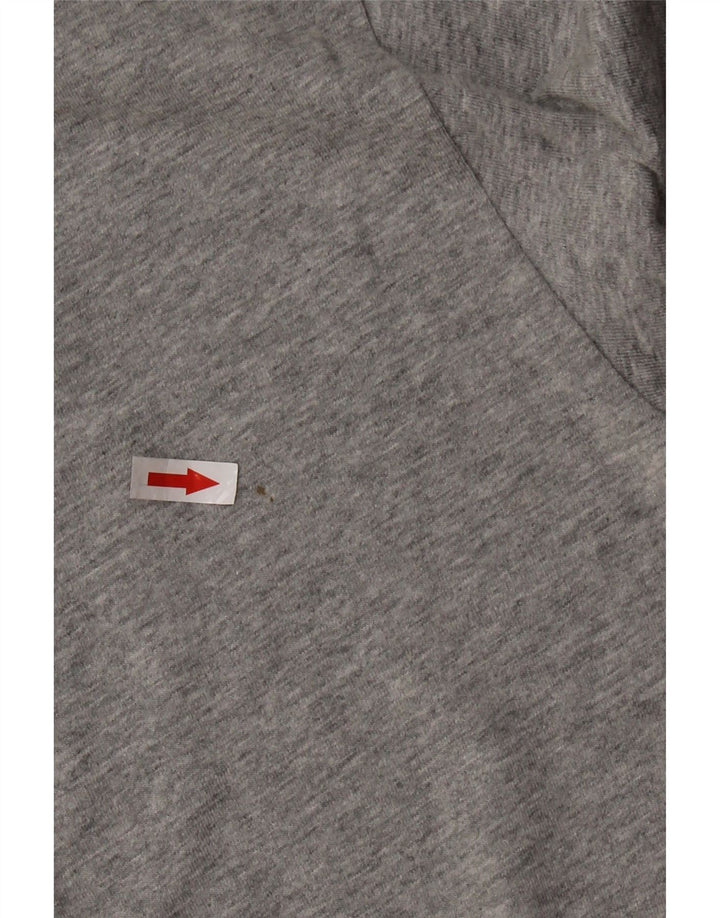 RUSSELL ATHLETIC Camiseta de manga larga para hombre de algodón moteado gris pequeño