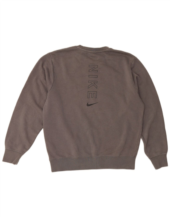 Nike Hombre Sudadera con gráfico tipo jersey de algodón color block en gris medio