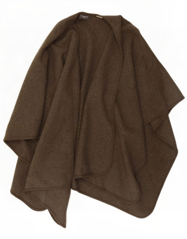 Vintage Womens Poncho Coat One Size Khaki Virgin Wool