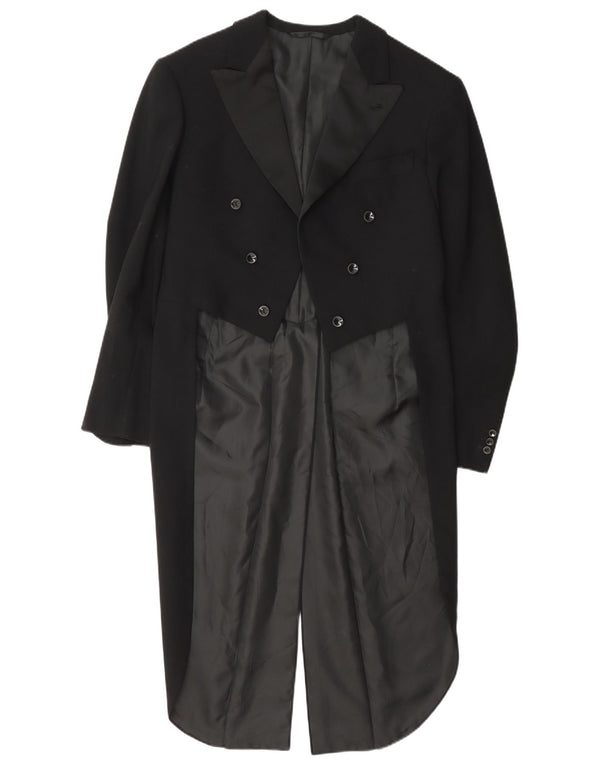 Vintage hombres Tailcoat Blazer chaqueta Reino Unido 36 pequeño negro