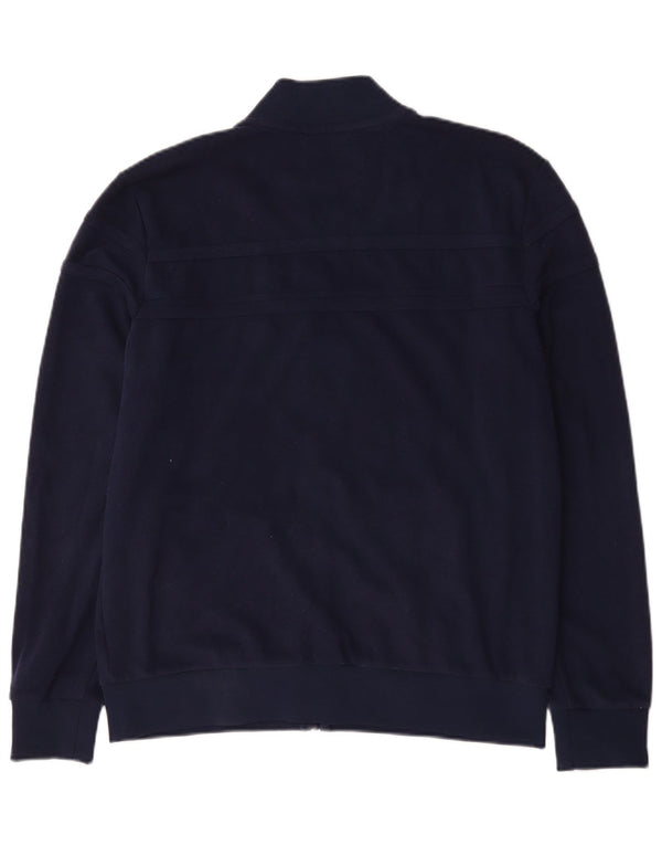 Fila Mens Chándal Top Chaqueta Grande Azul Marino Algodón