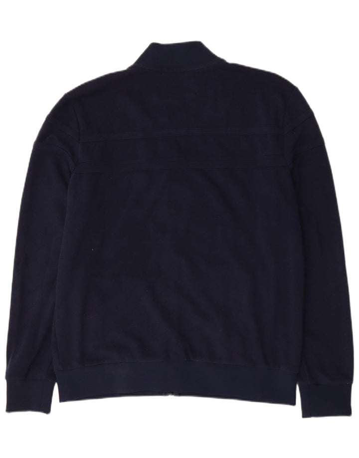 Fila Mens Chándal Top Chaqueta Grande Azul Marino Algodón