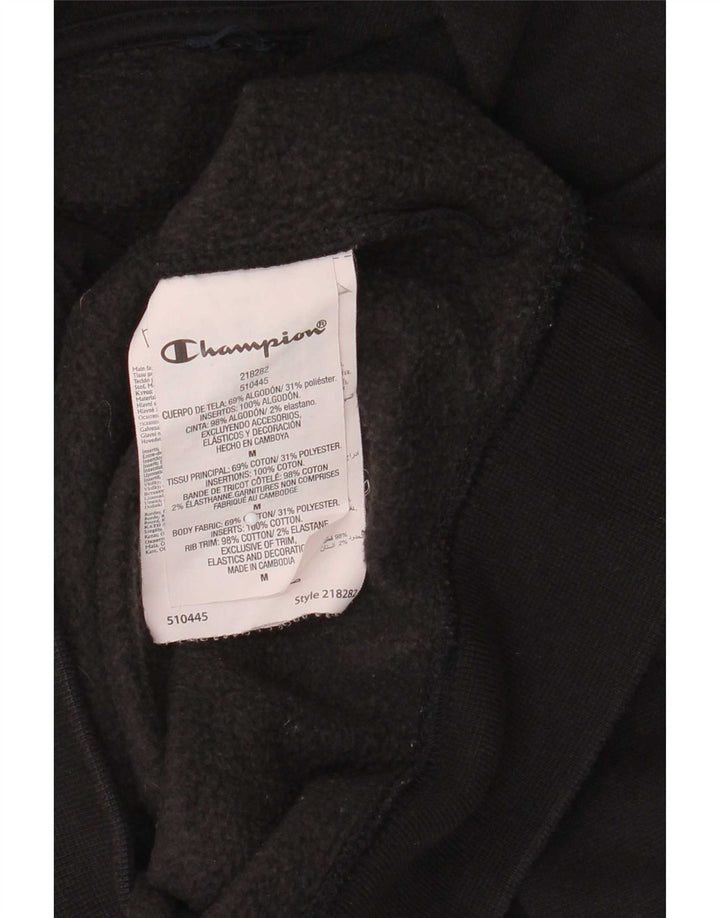 Champion Sudadera Con Capucha Gráfica Para Hombre Jersey De Algodón Negro Mediano