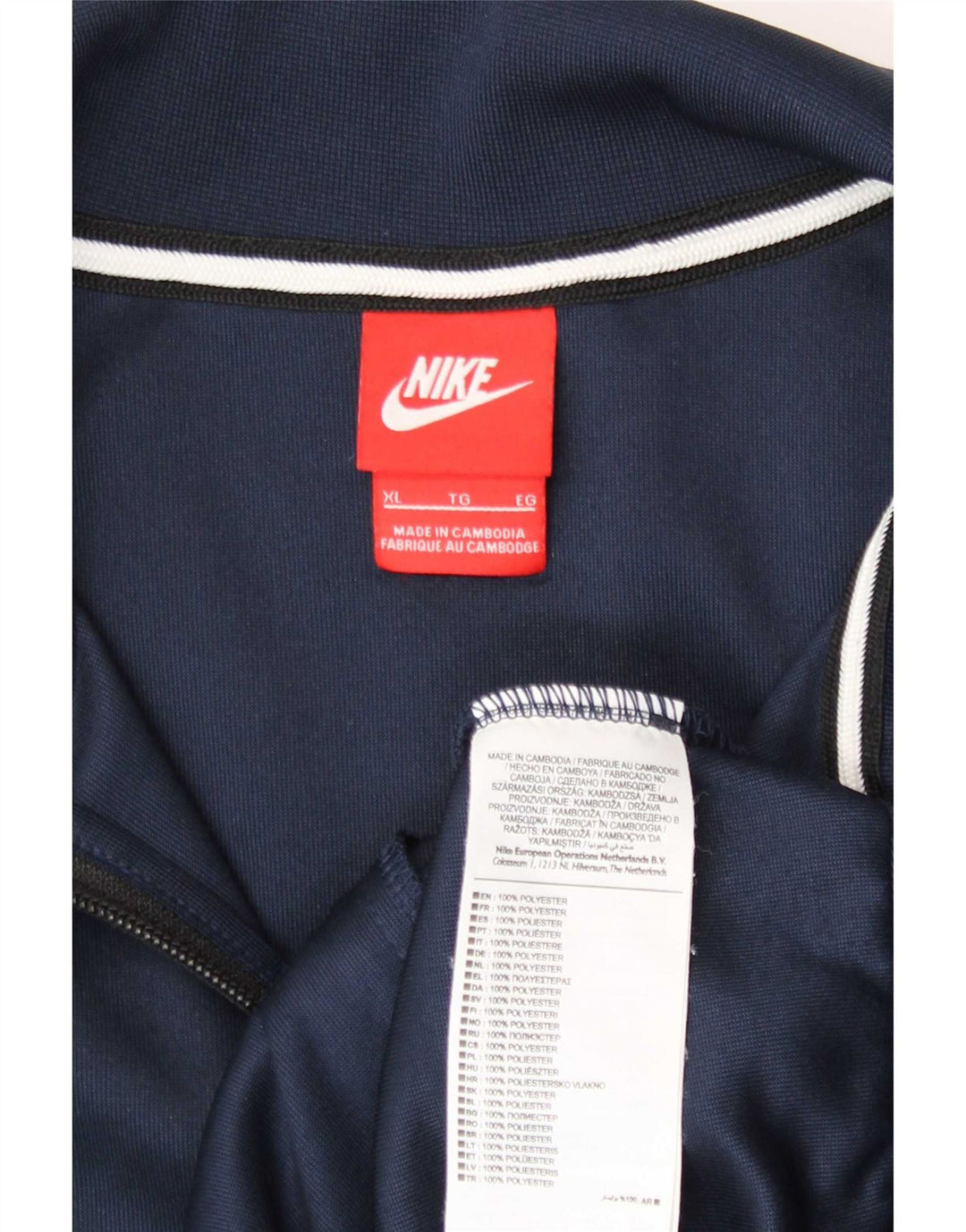 Nike Hombre Chándal Top Jacket XL Azul Marino Colorblock Poliéster