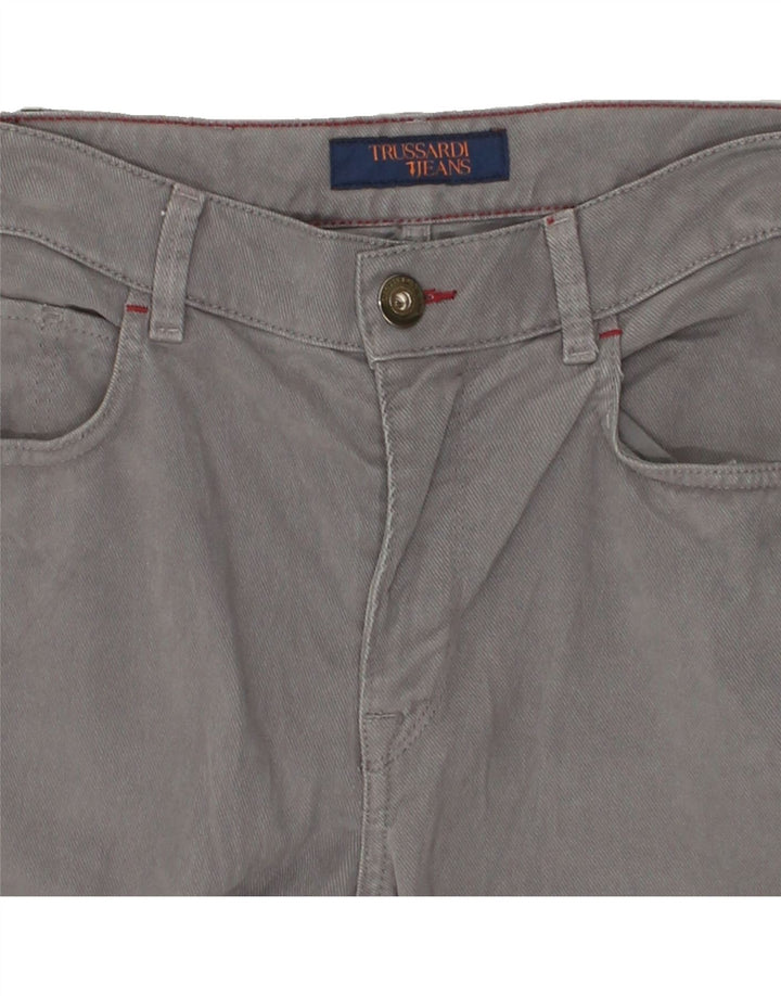 TRUSSARDI Mens Straight Jeans W32 L28  Grey Cotton Vintage Trussardi and Second-Hand Trussardi from Messina Hembry 