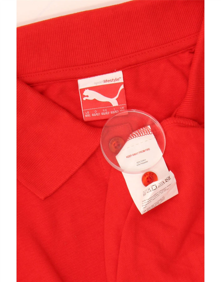 PUMA Polo para hombre 2XL Algodón rojo