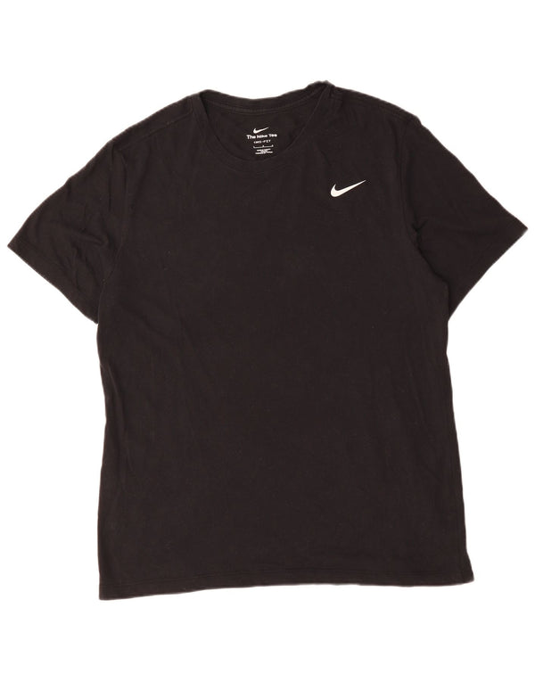 Nike - Camiseta Dri Fit para hombre, talla grande, algodón negro