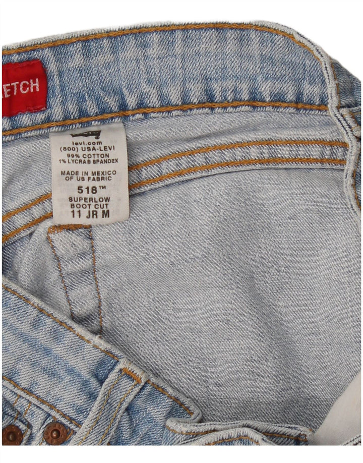 Levi's Mujer 518 Super Low Denim Shorts Medium W32 Algodón Azul