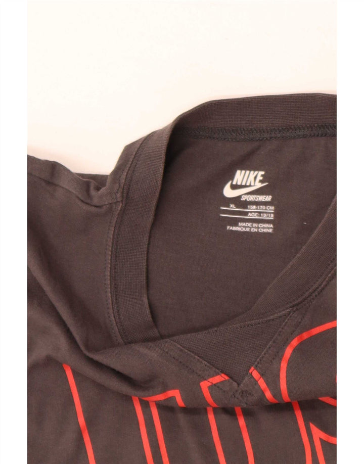 Nike Camiseta sin mangas gráfica para niños 13-14 años XL Gris
