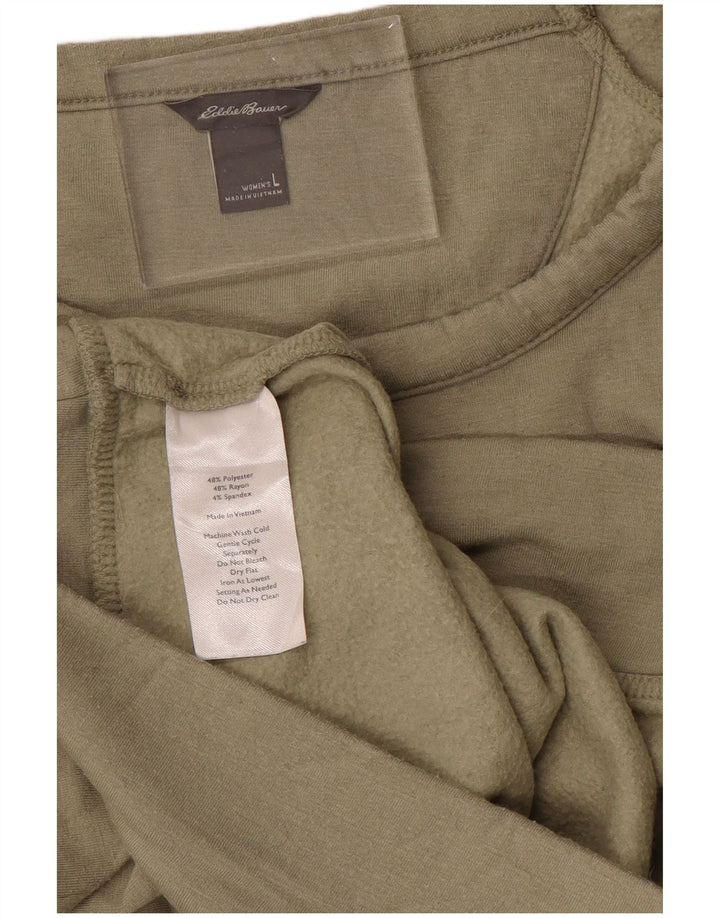 EDDIE BAUER Sudadera para mujer Jersey UK 46 Grande Caqui Poliéster