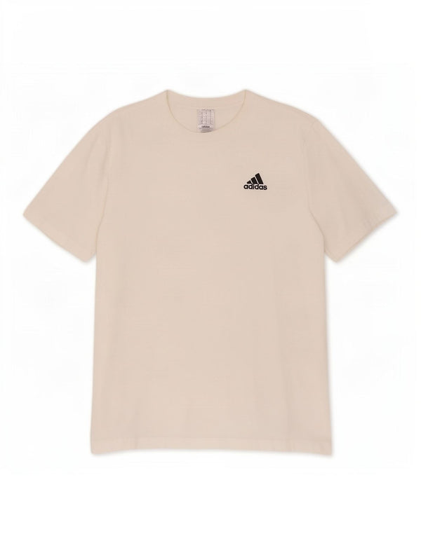 Adidas - Camiseta para hombre, talla grande, algodón blanco