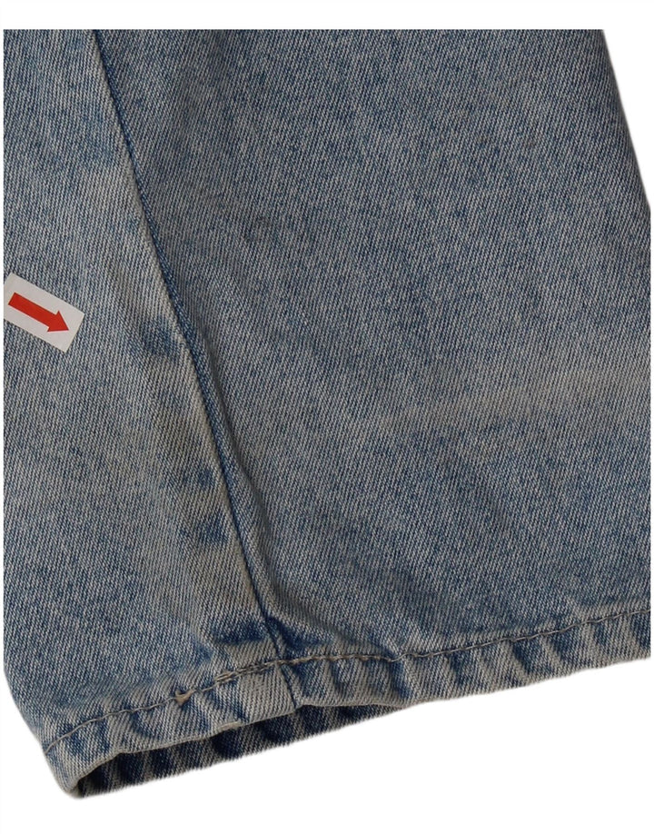 Roccobarocco Jeans cónicos de talle alto para mujer IT 45 Medium W31 L31 Azul