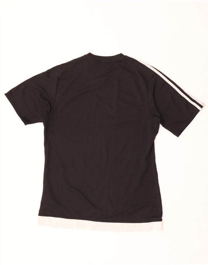 Adidas Mujer Climalite Camiseta Top UK 14 Mediano Negro Poliéster