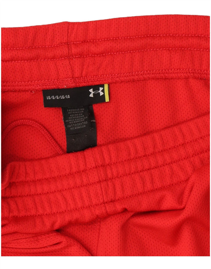 UNDER ARMOUR Pantalones cortos deportivos para hombre grande rojo