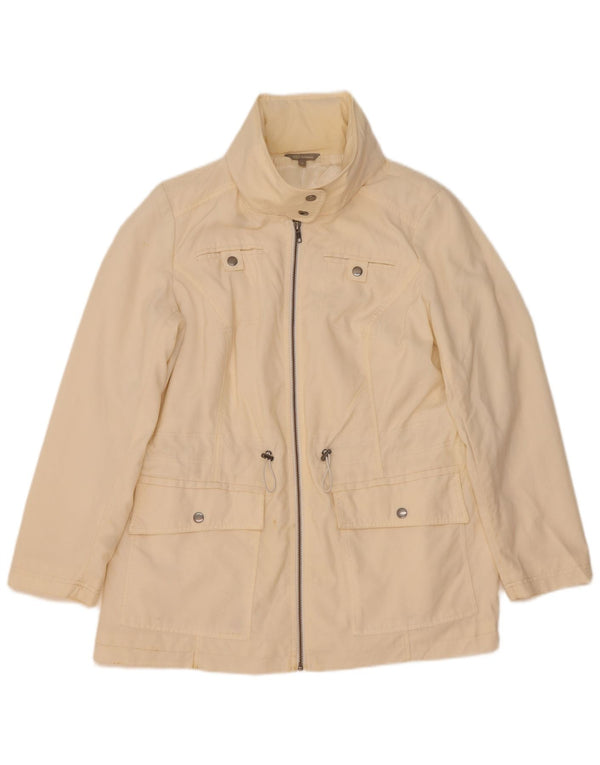Marks & Spencer Chaqueta utilitaria con capucha para mujer UK 46 Large Off White