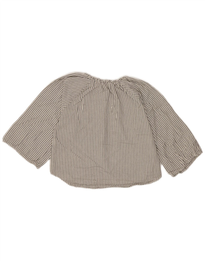 Zara Jersey Niña Manga Larga 11-12 Años Viscosa Rayas Blanco