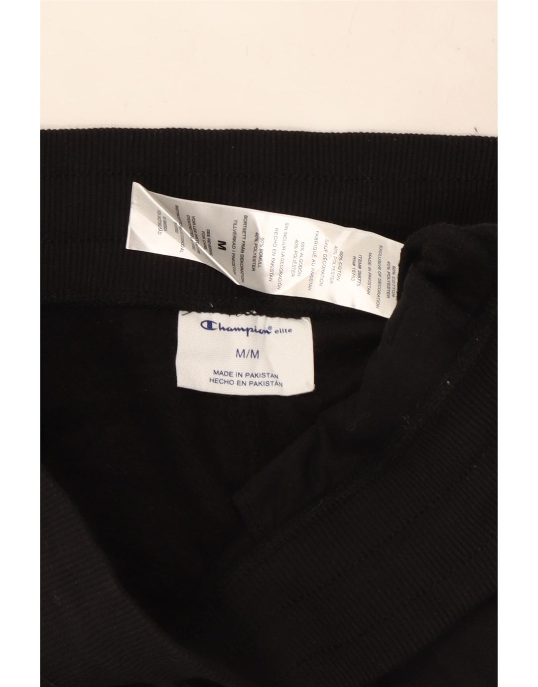 Champion Pantalones De Chándal De Algodón Negro Mediano Hombre