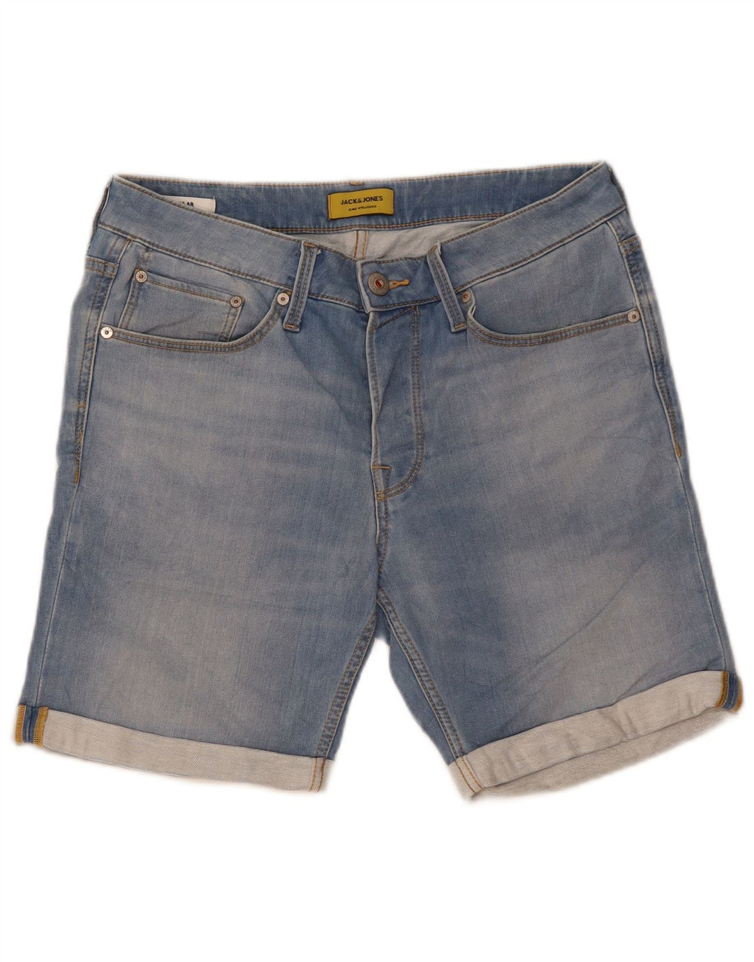 Jack & Jones Hombre Regular Denim Shorts Medium W32 Algodón Azul