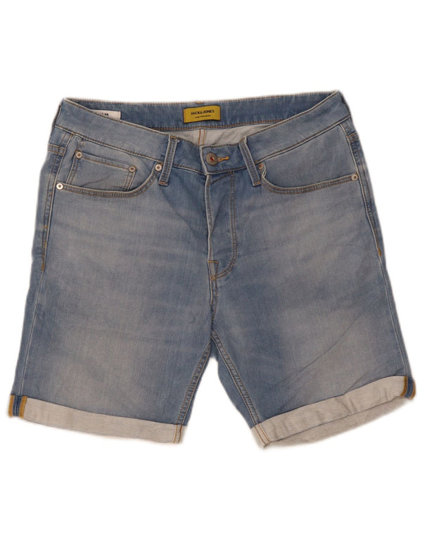 Jack & Jones Hombre Regular Denim Shorts Medium W32 Algodón Azul