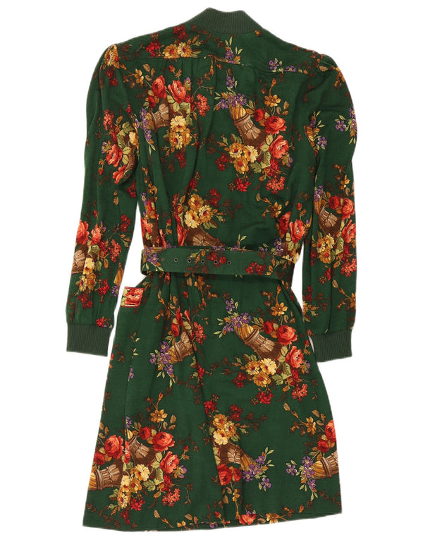 Botto Vestido tubo de manga larga para mujer UK 44 Verde medio Floral
