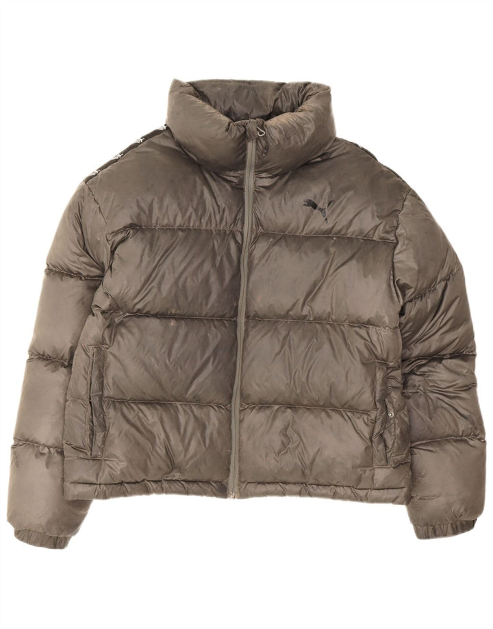 Puma Chaqueta acolchada gráfica para mujer UK 44 Poliéster gris medio