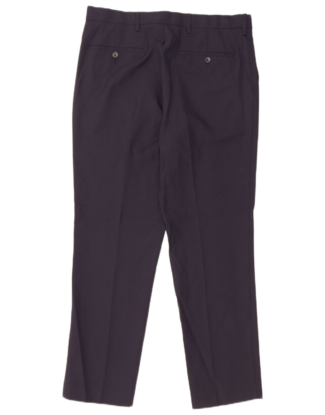 Marks & Spencer Pantalones chinos ajustados para hombre W32 L29 Poliéster azul marino
