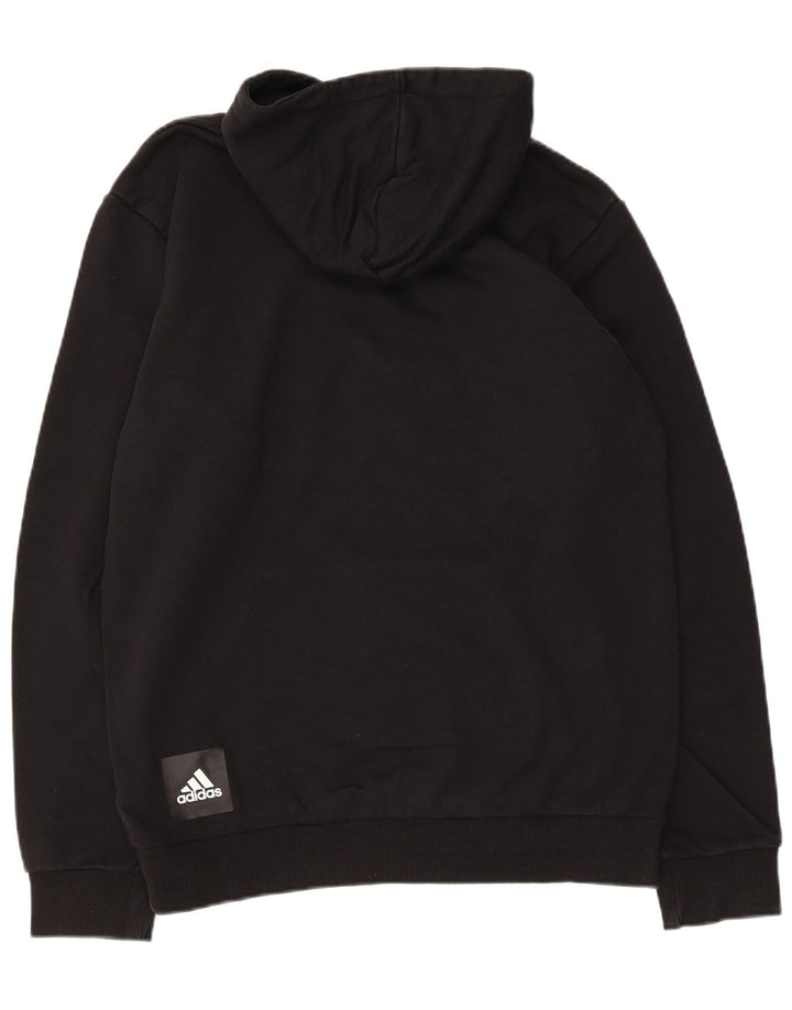 ADIDAS Hombre Sudadera con capucha Jumper Medium Negro Algodón