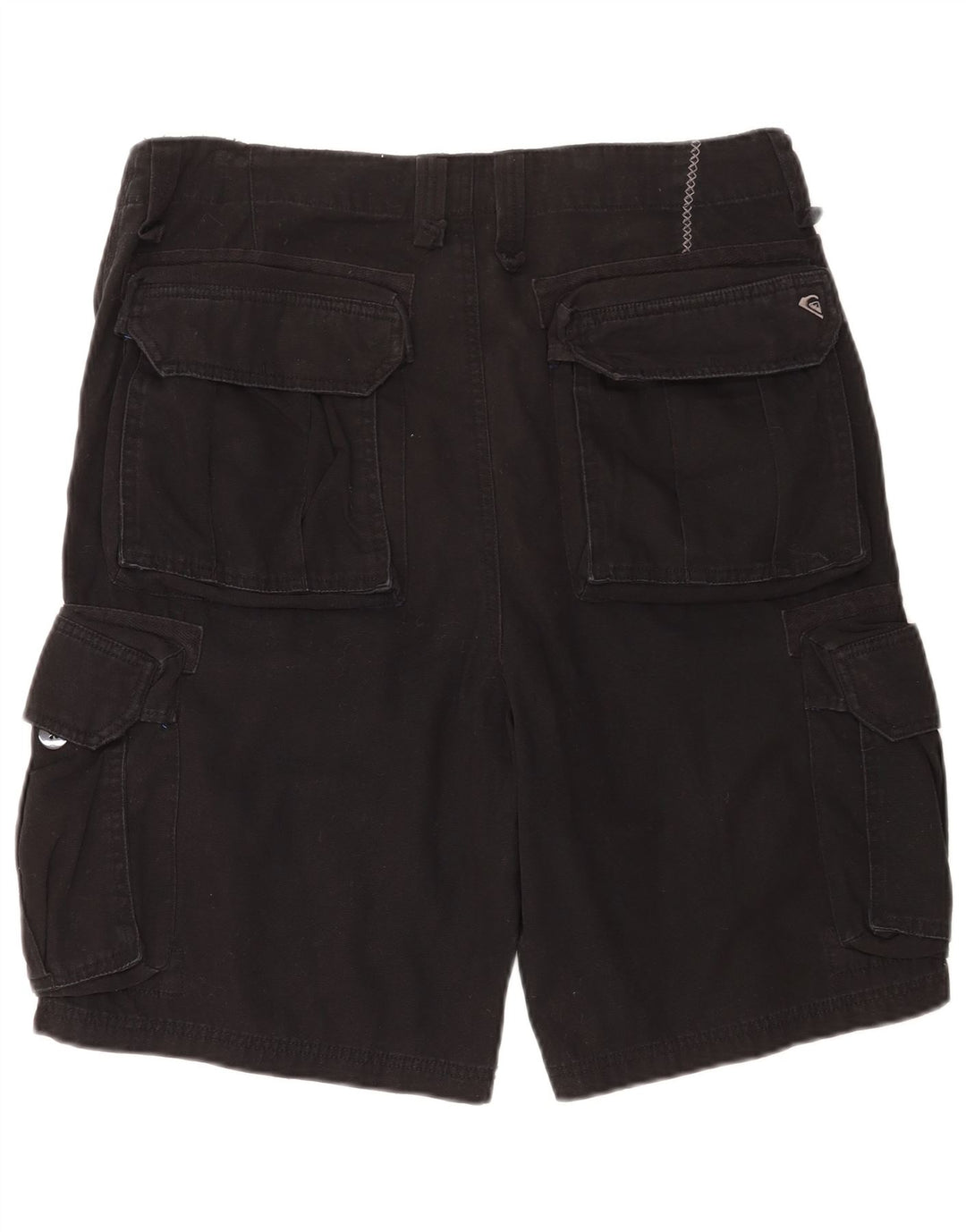Quiksilver Mens Cargo Shorts W34 Grande Algodón Negro