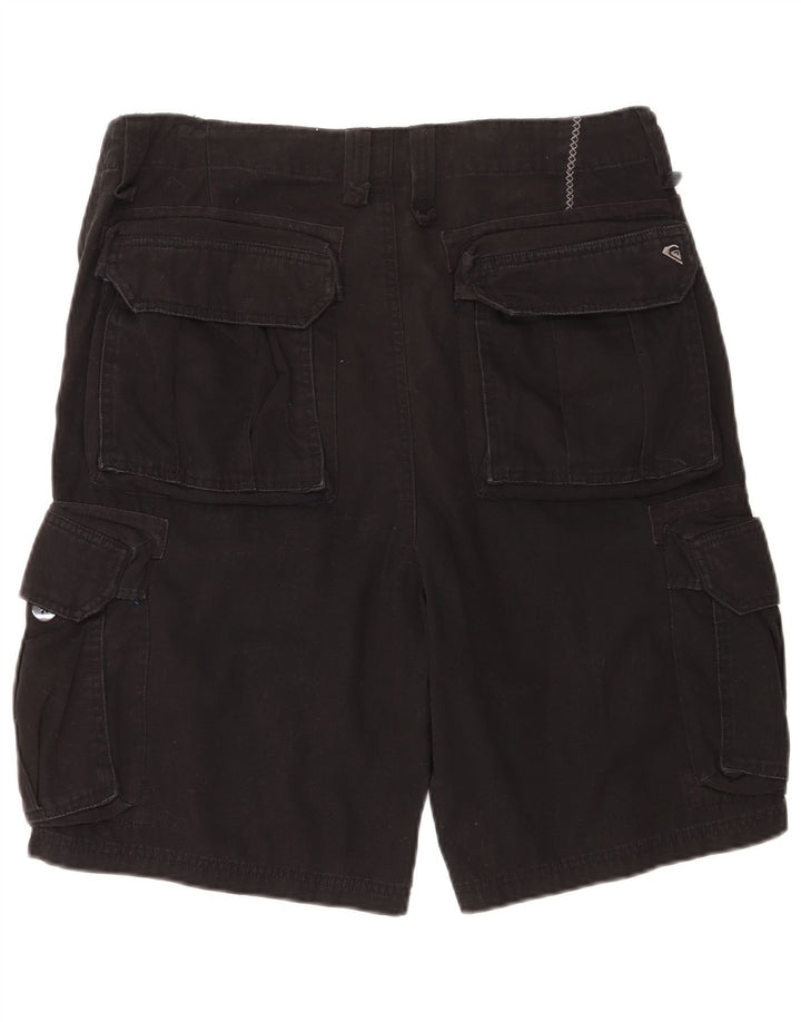 Quiksilver Mens Cargo Shorts W34 Grande Algodón Negro