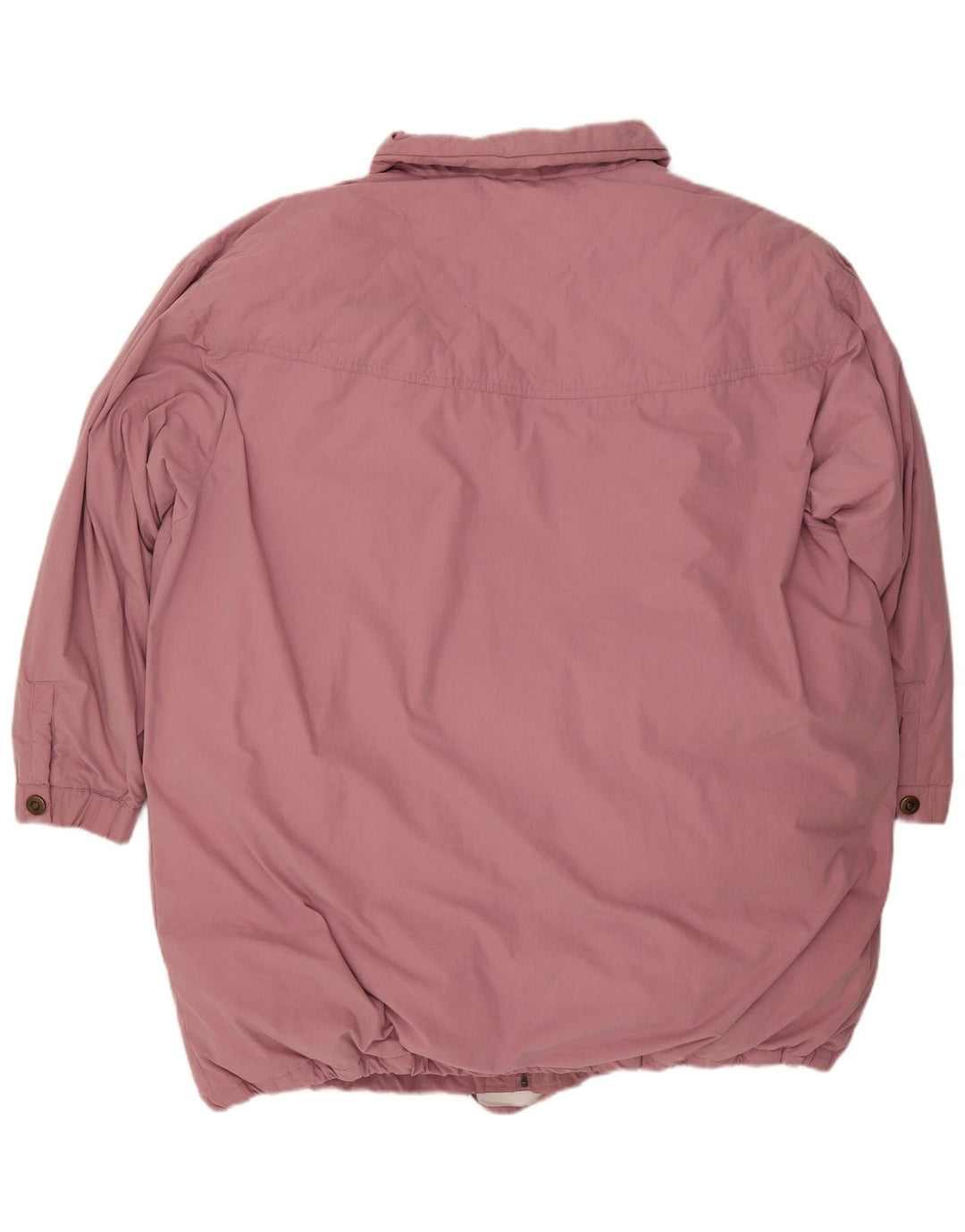VINTAGE Chaqueta acolchada de gran tamaño para mujer EU 46 XL Poliéster rosa