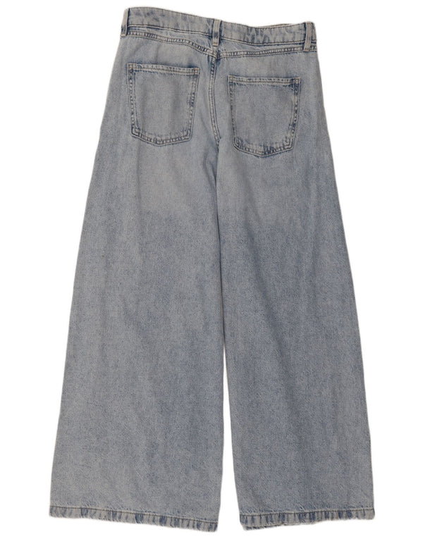 Marks & Spencer Jeans de pierna ancha y cintura alta para mujer UK 12 Medium W30 L28 Azul