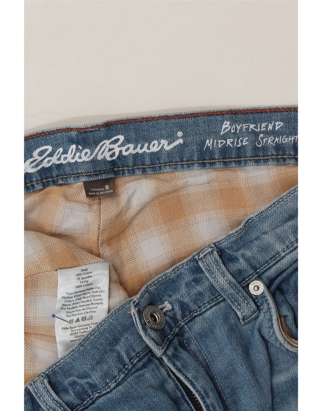 EDDIE BAUER Womens Boyfriend Straight Jeans US 8 Medium W32 L31 Blue Vintage Eddie Bauer and Second-Hand Eddie Bauer from Messina Hembry 