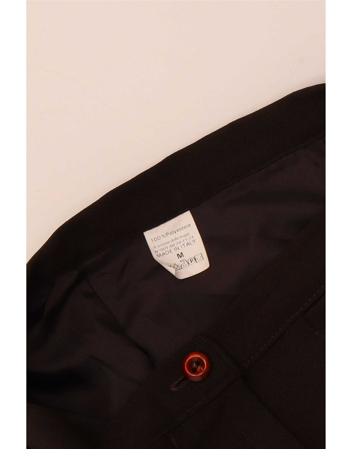 Minifalda vintage para mujer mediana W28 poliéster marrón