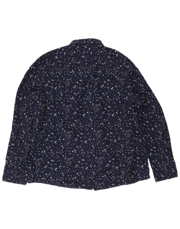 Camisa de hombre Fat Face 3XL Azul marino Floral Algodón