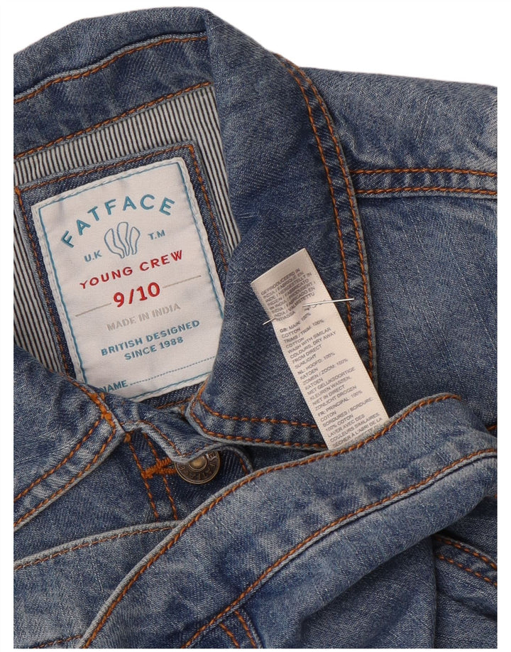 Chaqueta vaquera para niña Fat Face 9-10 años Azul Algodón