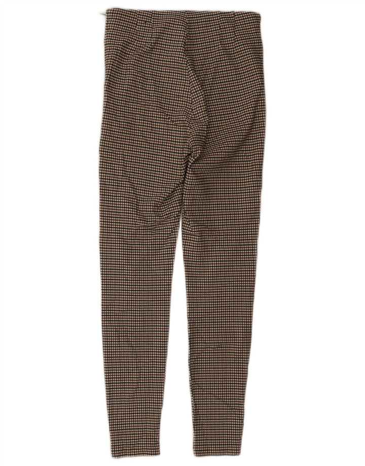 Zara Leggings para mujer Reino Unido 42 Marrón medio Gingham