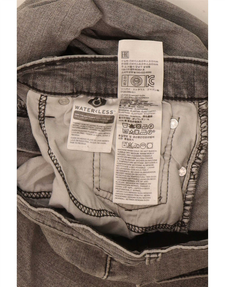 Levi's Hombre 511 Slim Jeans W33 L32 Algodón Gris