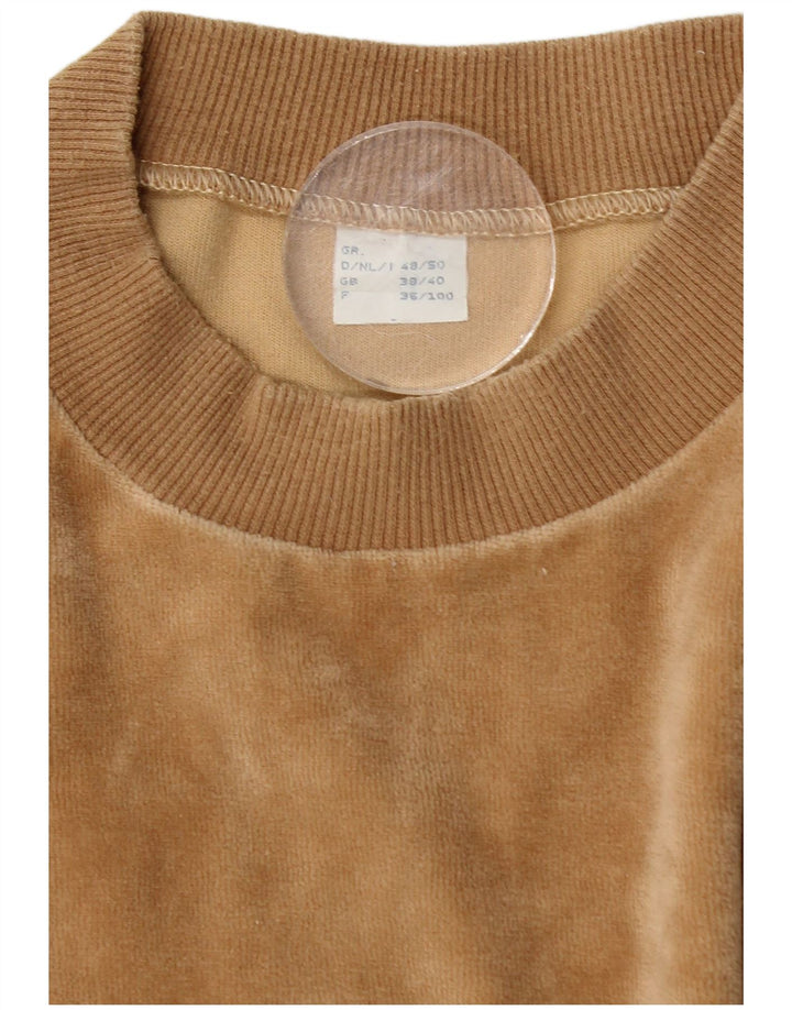 VINTAGE Sudadera para hombre Jumper Reino Unido 38/40 Algodón beige medio