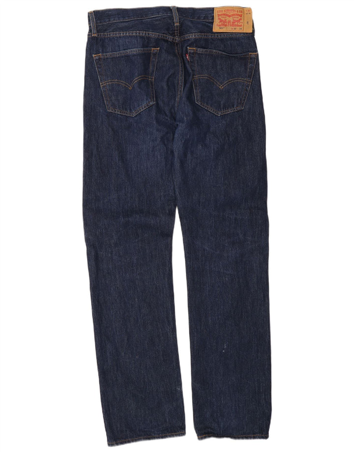 Levi's Hombre 501 Vaqueros Rectos W33 L34 Algodón Azul